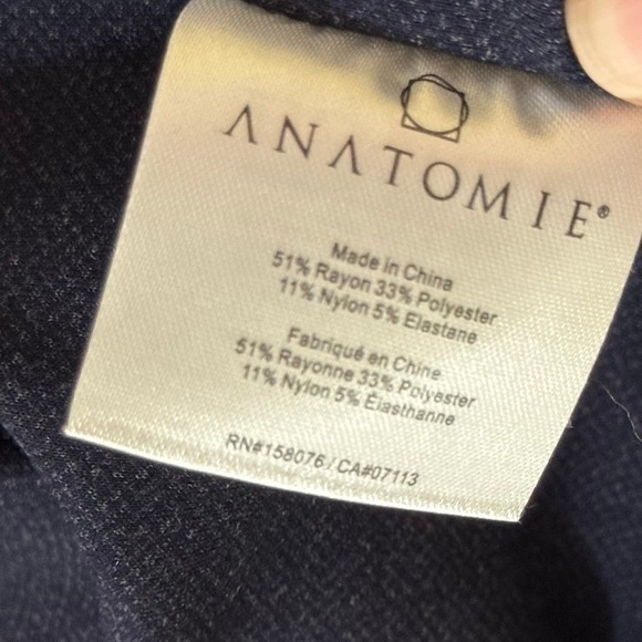 Anatomie Dress Women XS Navy Blue Minimalist Casual Preppy Office Chic Work - Picture 7 of 9